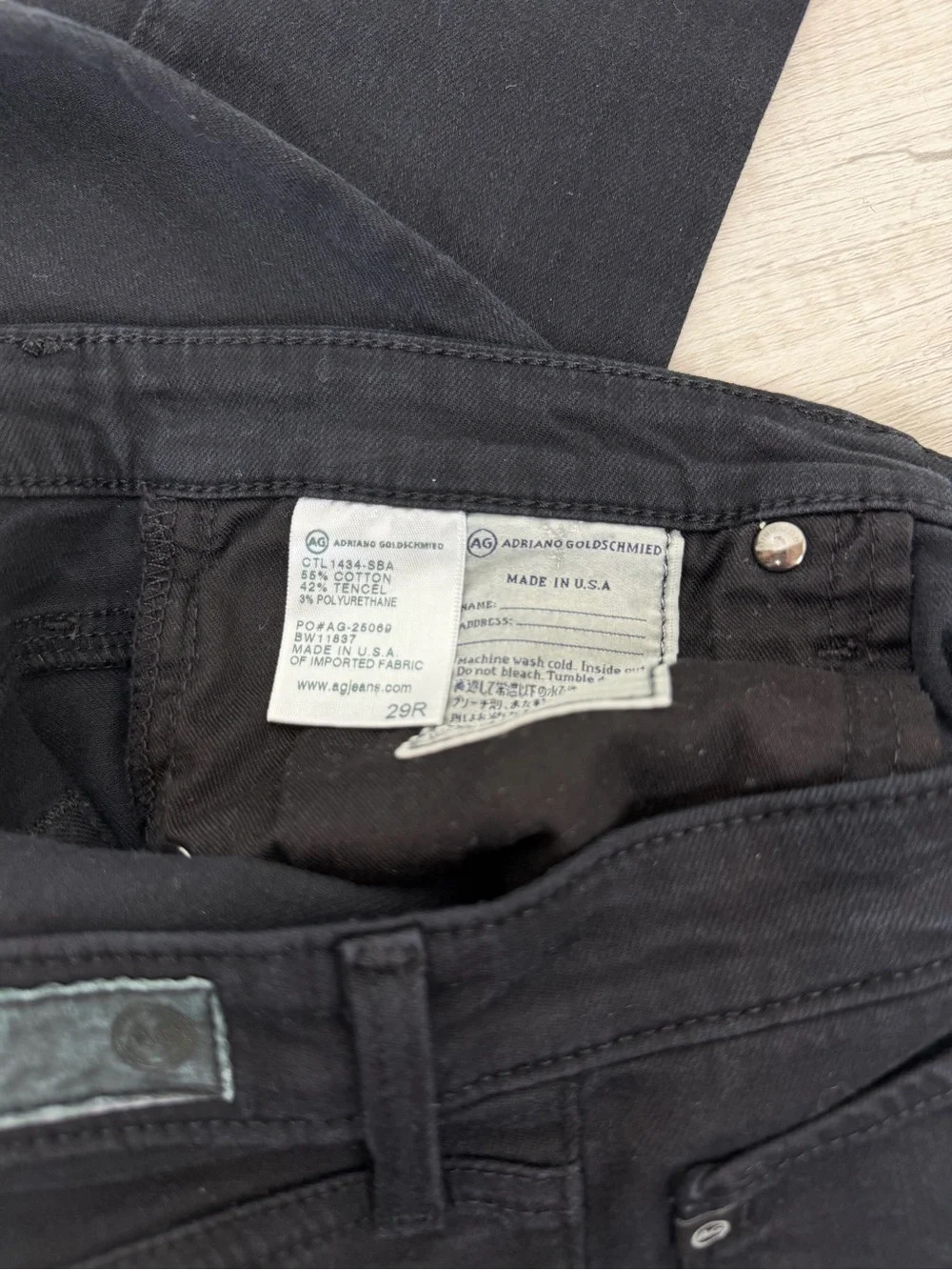 AG Adriano Goldschmied The Prima Mid-Rise Cigarette Jeans in Black Size 29R - Picture 10 of 14
